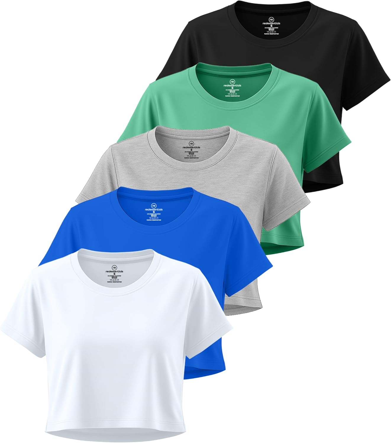 Real Essentials Women's Dry Fit Crop Top for Active Lifestyle