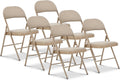 Oline Vinyl Folding Chairs Padded Vinyl Cushion 6 Pack - Durable