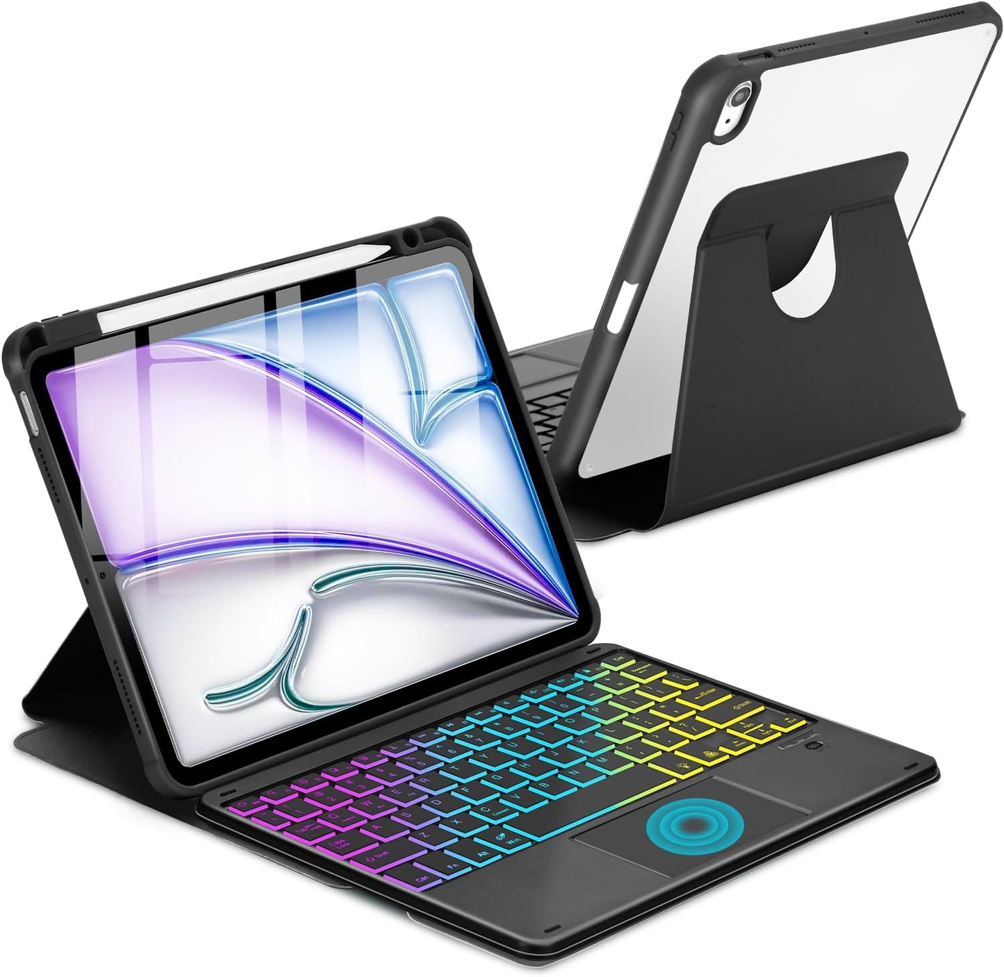 Touchpad Keyboard Case for iPad Air 11 inch with 360 Rotation