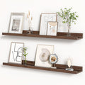 Floating Shelves for Wall 36 in Solid Wood Picture Ledge - Rustic Set