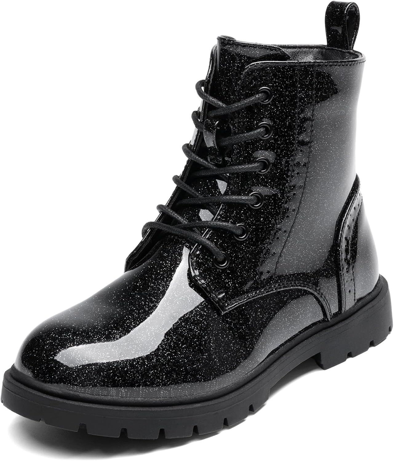 DREAM PAIRS Kids Side Zipper Combat Ankle Boots for Comfort