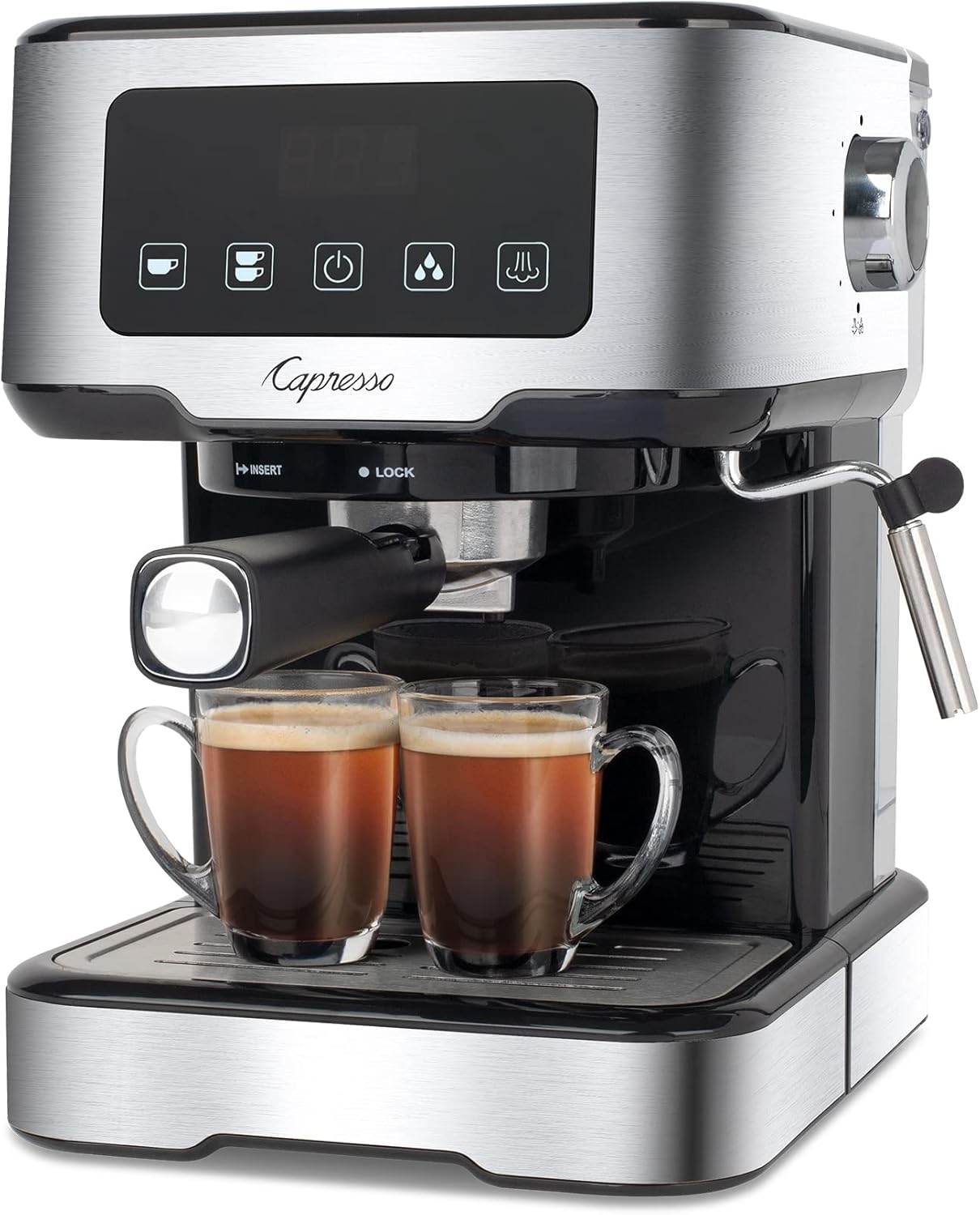 Capresso Touchscreen Espresso Machine: 50oz of Silver Perfection