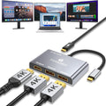 USB C to Dual DisplayPort and HDMI Adapter - Triple 4K60Hz Workspace