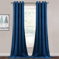 StangH Blue Velvet Blackout Curtains W52 x L96 - Thermal Privacy