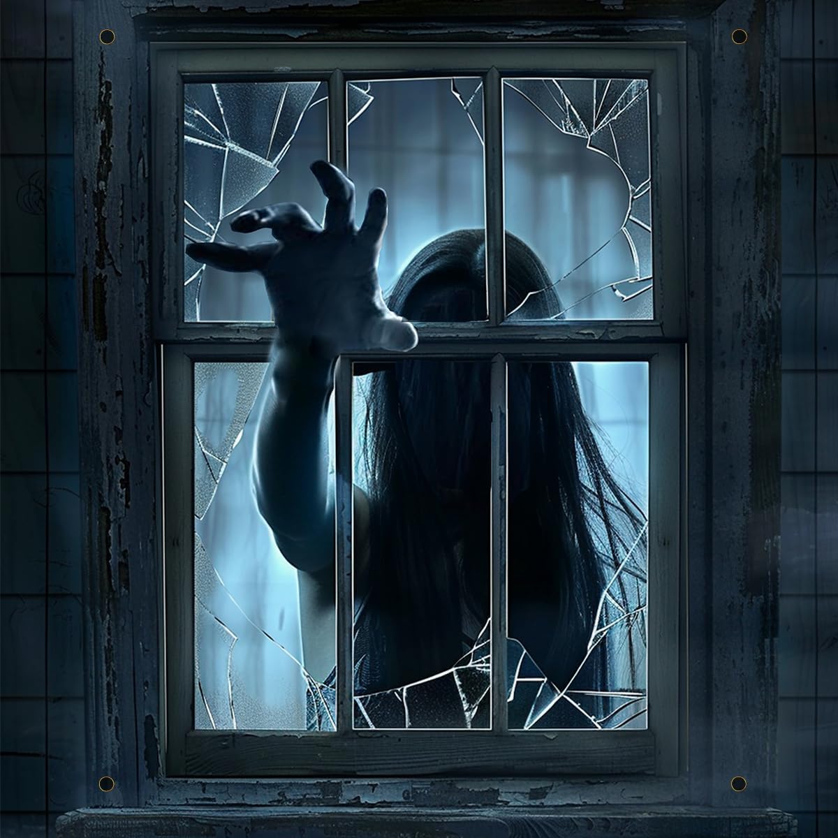 Halloween Horror Window Cover - Spooky Decor for Haunted House