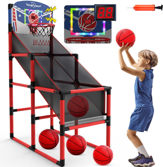 EagleStone 63IN Kids Arcade Basketball Hoop with LED Scoreboard