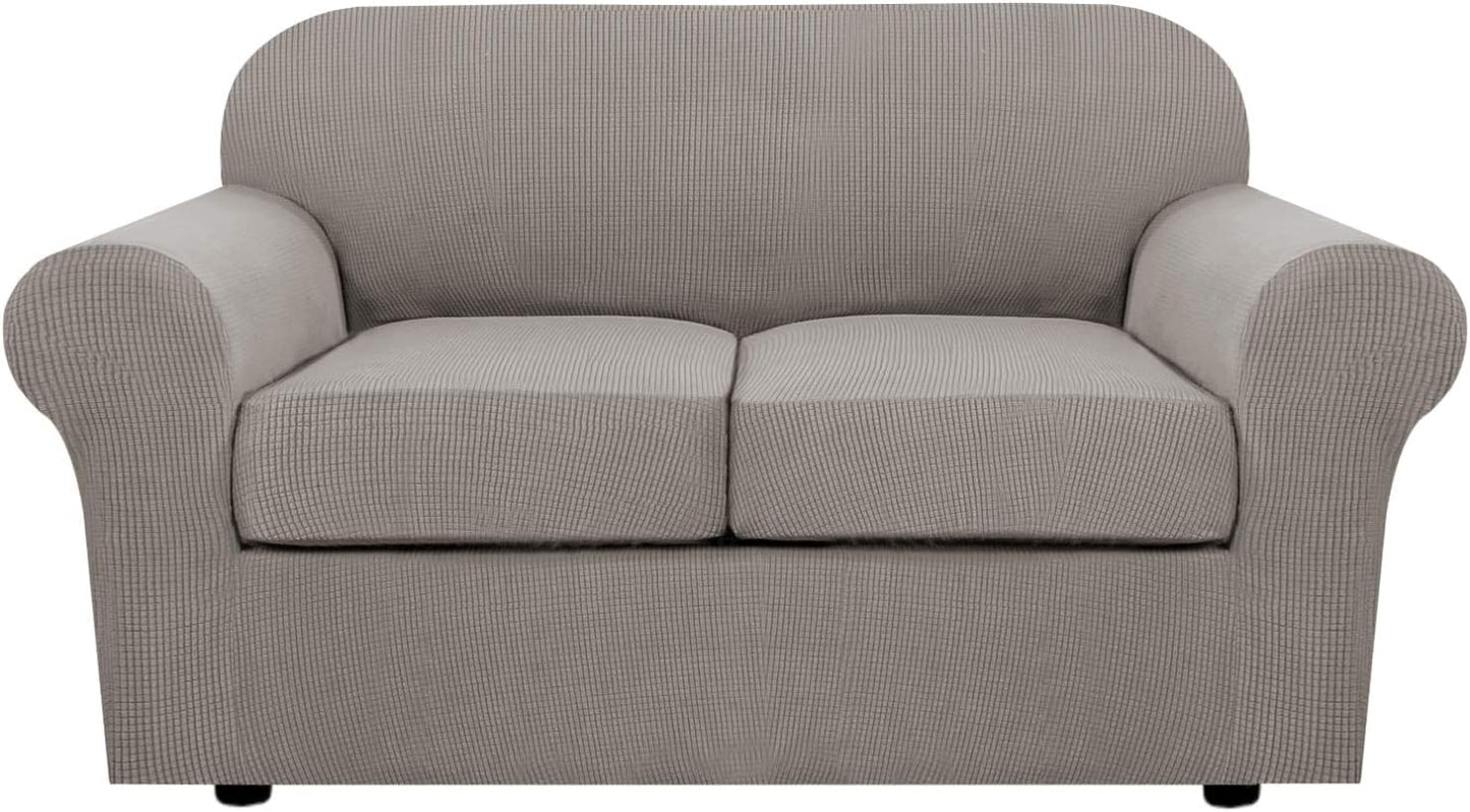 H.VERSAILTEX 3 Piece Stretch Sofa Covers for Loveseat Couch