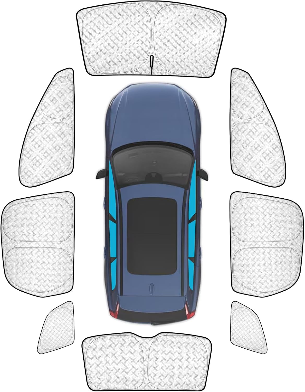 KMF 8pcs Thicken Full Window Sun Shades for Volvo XC60