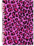 Leopard Print Pink Notebook Spiral Detachable A5 - Durable Hardcover