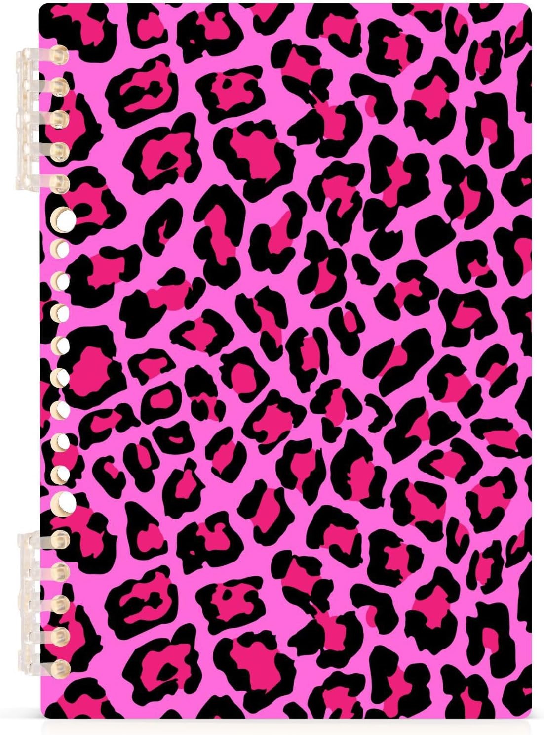 Durable Leopard Print Notebook A5 Detachable Spiral, 60 Sheets, College Ruled