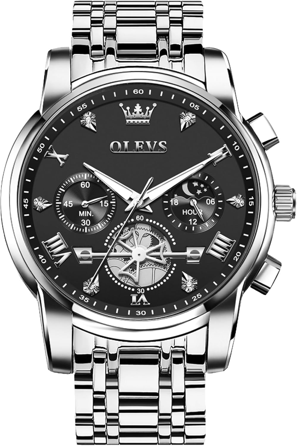 OLEVS Watches Men Waterproof Luxury Big Face Mens Watch Review