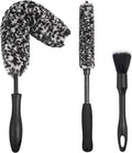 Wheel Brush Kit for Cleaning Wheel and Tire - 3PCS Bendable Rim