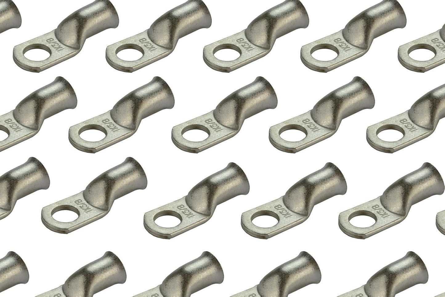 Tinned Copper Welding Battery Cable Ends for Marine Use - 50 Pack