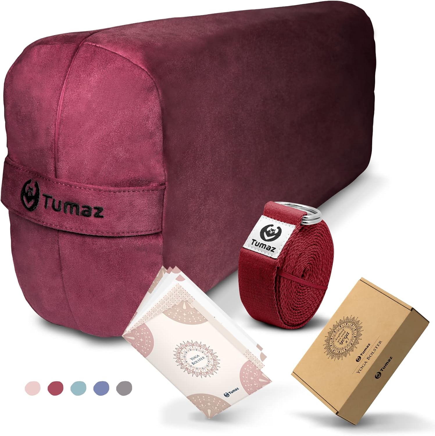 Tumaz Yoga Bolster Set for Restorative Yoga and Meditation