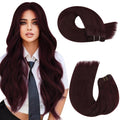 Moresoo Wine Red Sew in Weft Hair Extensions Burgundy 20 in - Natural