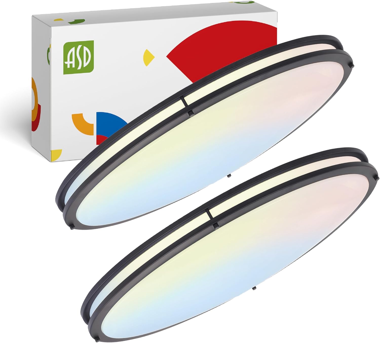ASD LED 32 Inch Oval Flush Mount Light Fixture for Bright Spaces