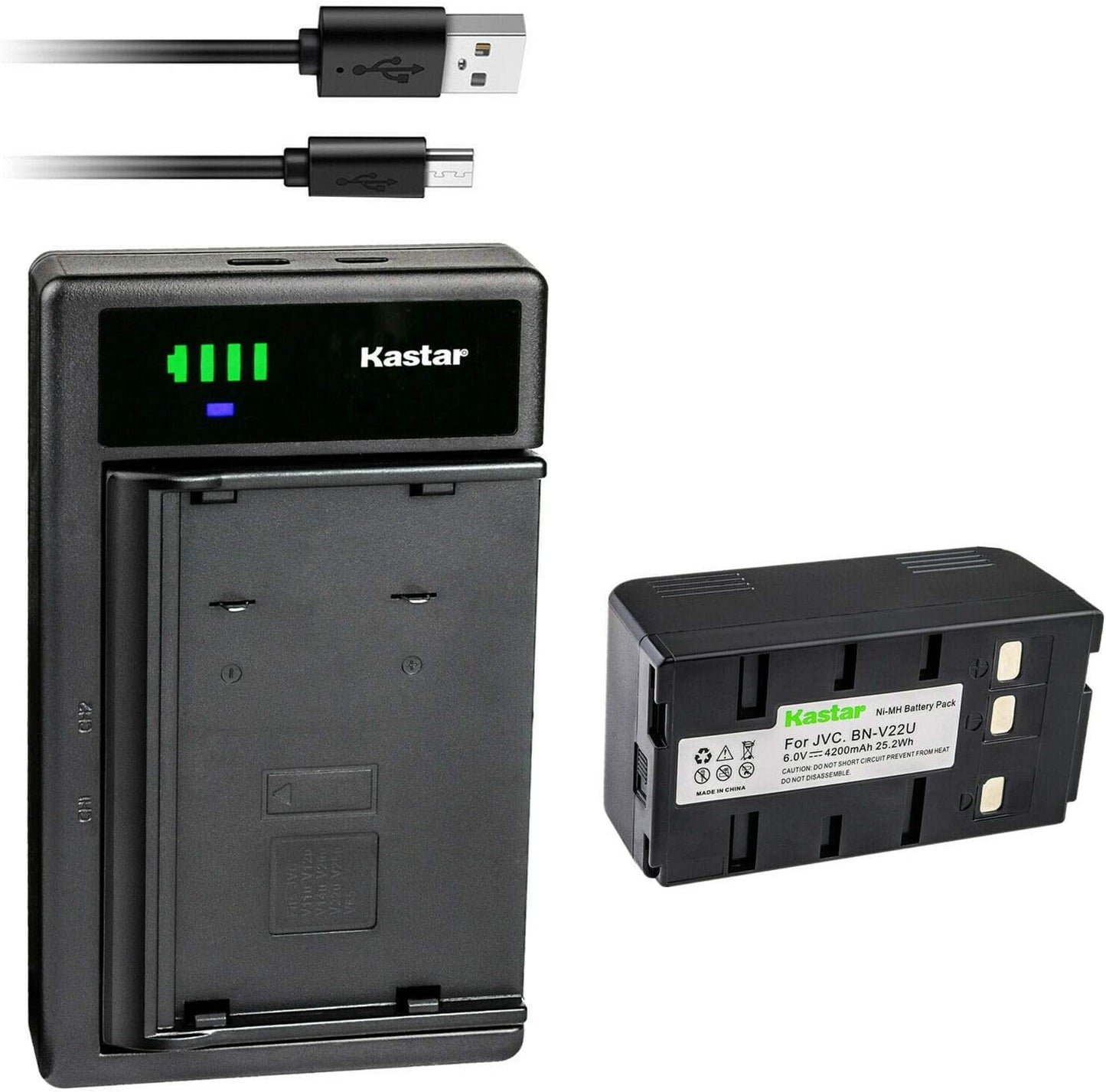 Kastar Battery and Smart USB Charger for JVC Camcorders