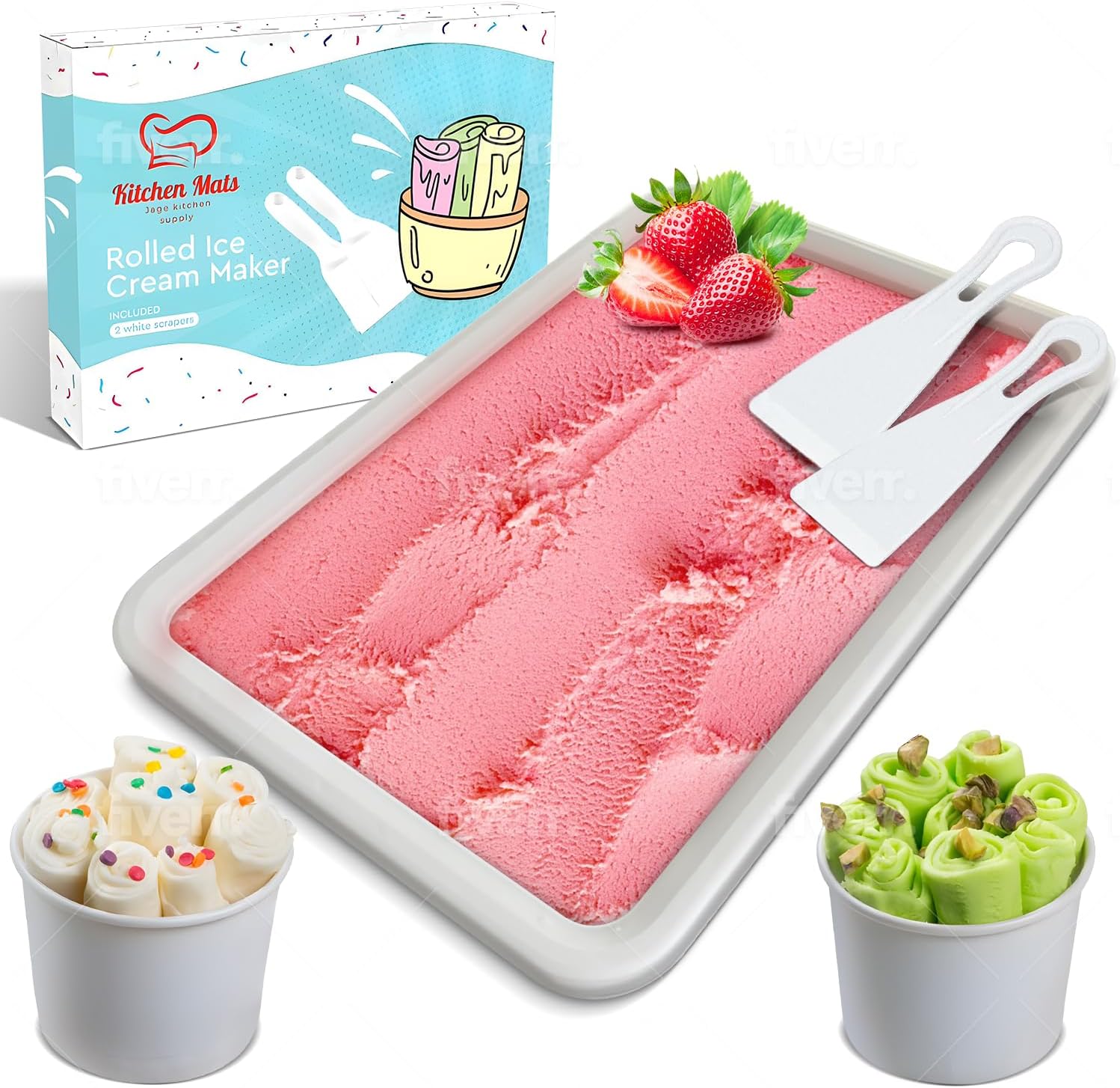 Family Fun Manual Rolled Ice Cream Maker - Jage Kitchen Supply