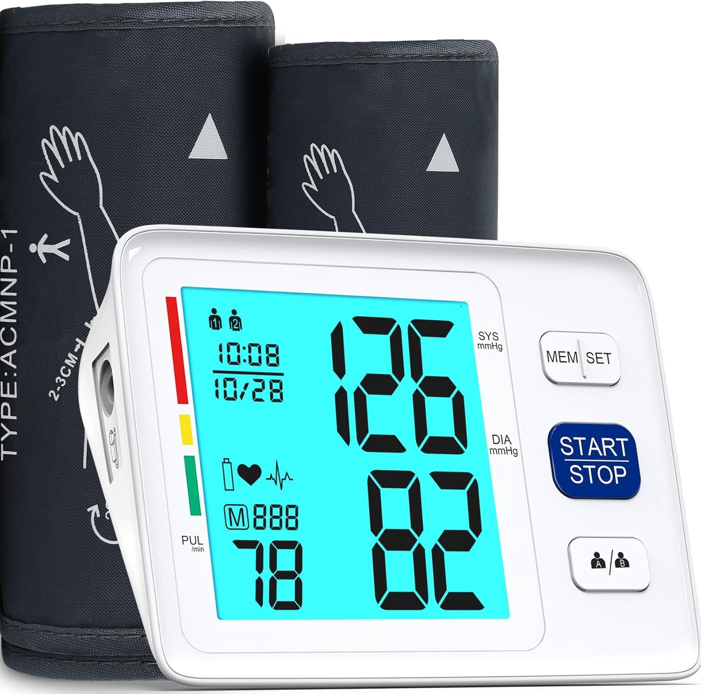 Blood Pressure Monitor with Extra Large Cuff for Home Use
