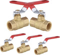 1/2 in Heavy Duty Full Port Brass Ball Valve 5-Pack - Durable Flow