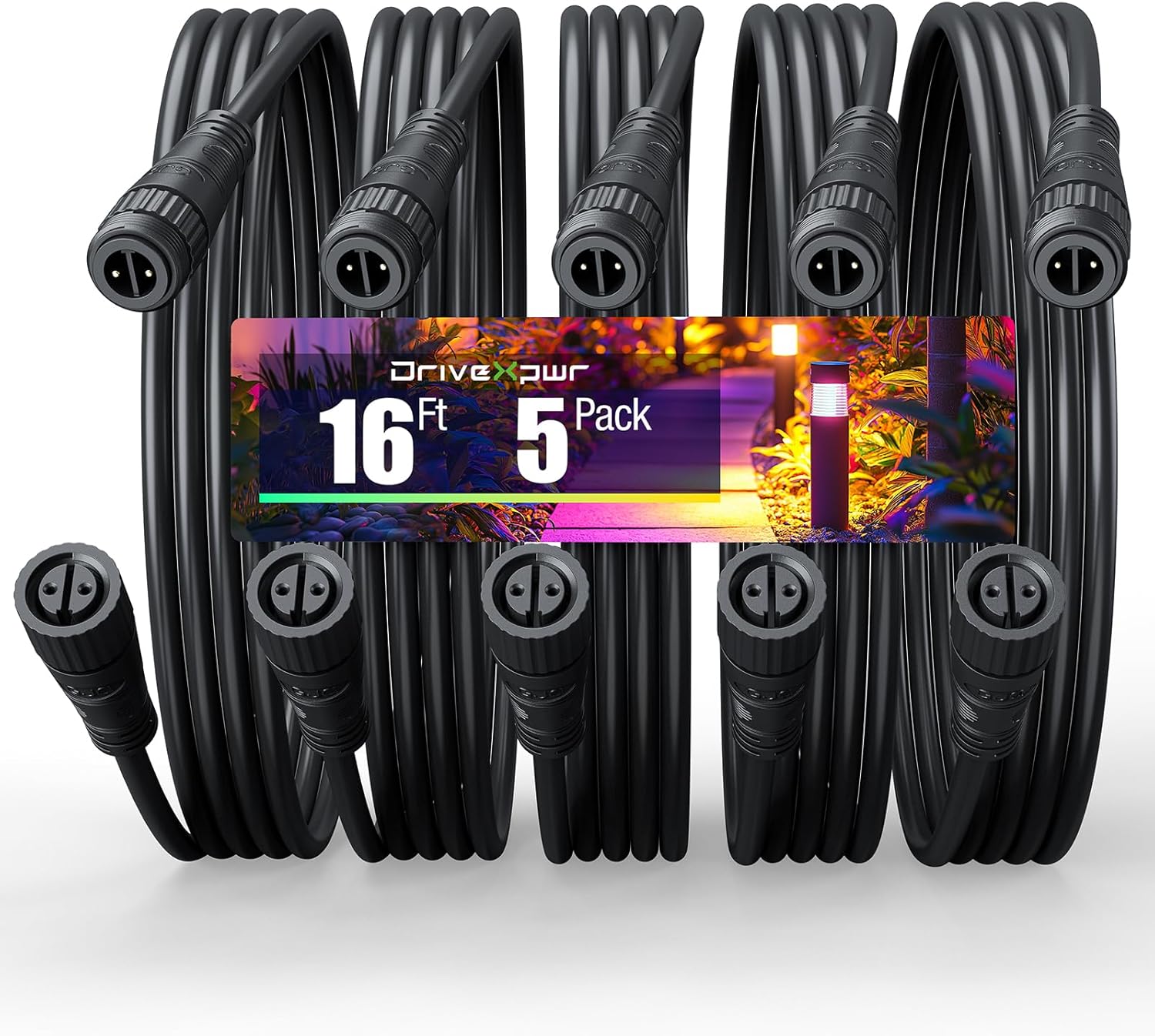 16FT Waterproof Extension Cable for Philips Hue Outdoor Lights