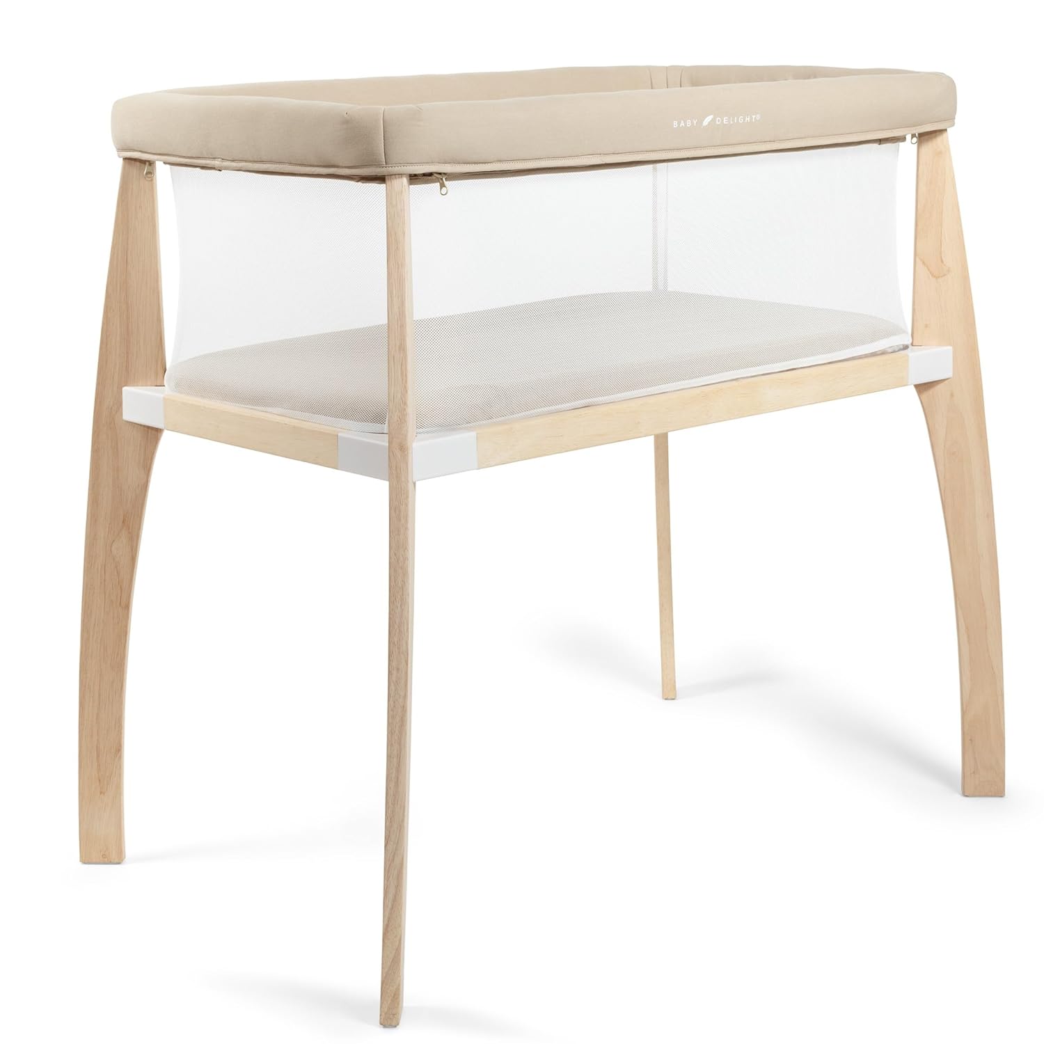 Baby Delight Heirloom Willow Wooden Bassinet for Safe Sleep
