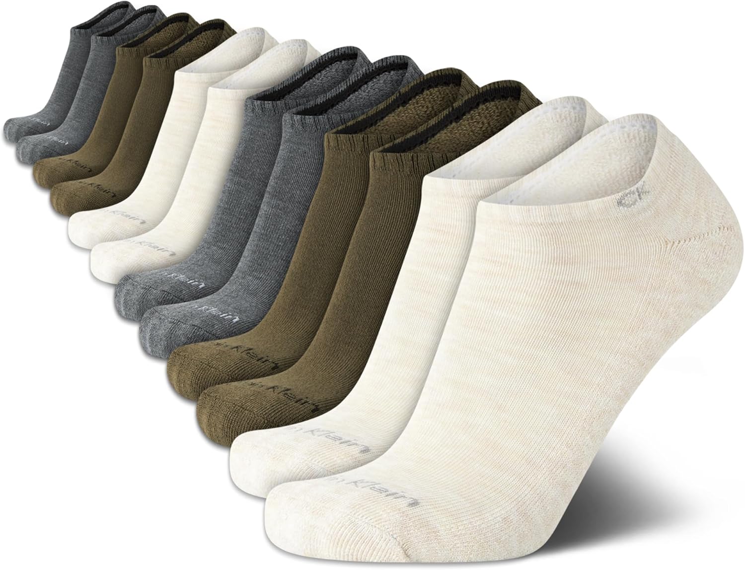 Calvin Klein Men's No Show Lightweight Cushioned Low Cut Socks