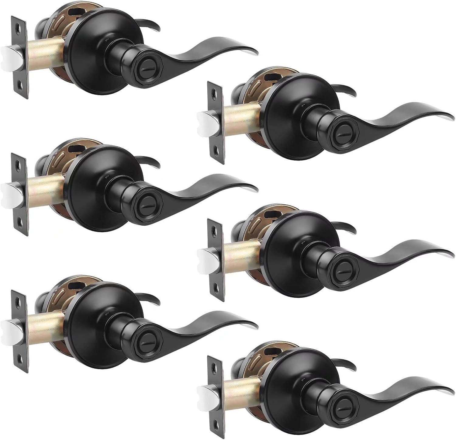 Probrico Privacy Door Lever Set for Bathroom & Bedroom Doors
