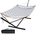 Large Hammock with 12FT Steel Stand - Freestanding Two-Person Hammock
