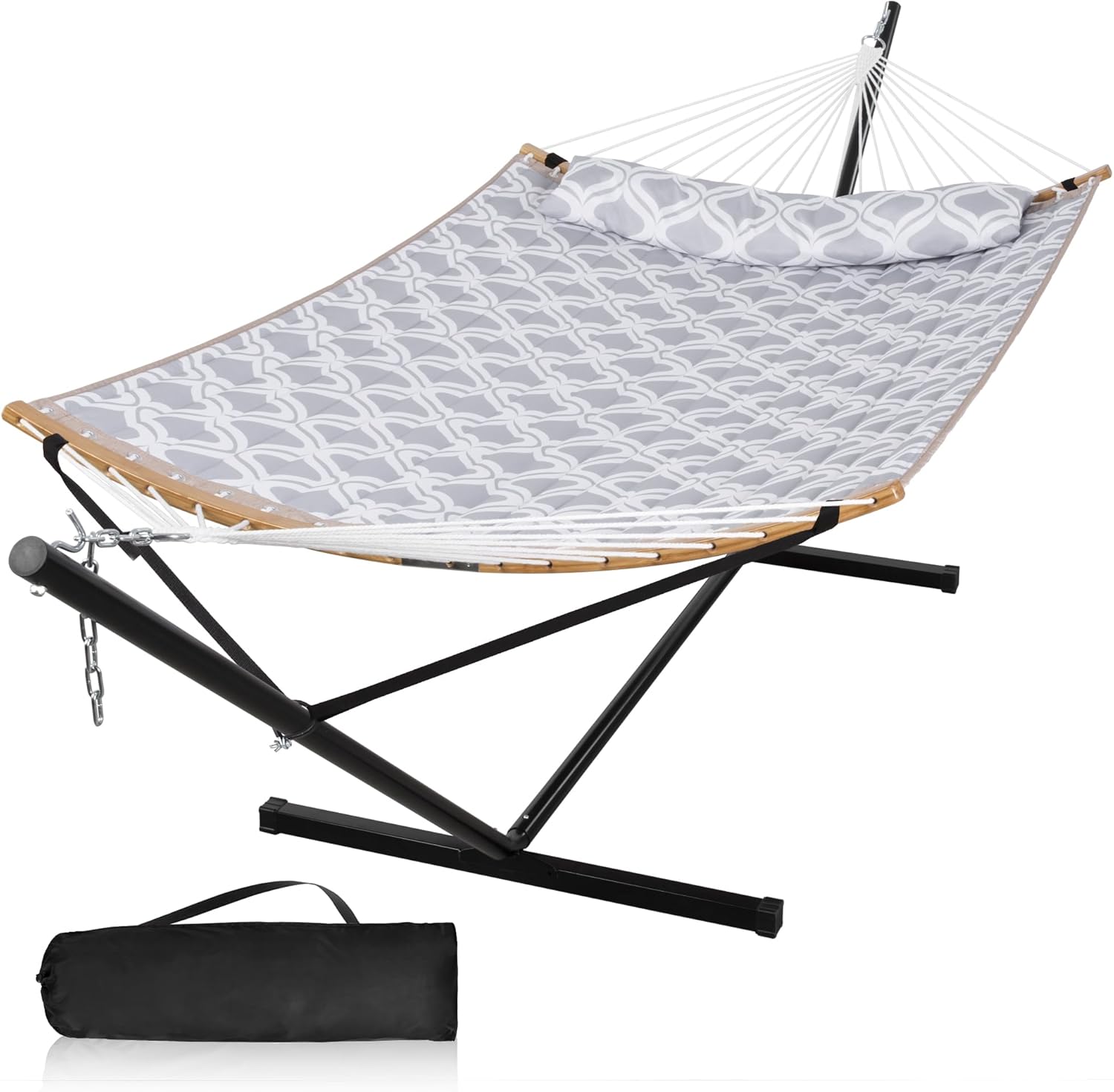 Large Hammock with 12FT Steel Stand for Ultimate Relaxation