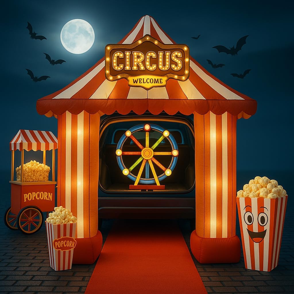 8.6FT Halloween Circus Carnival Trunk or Treat Car Decorations
