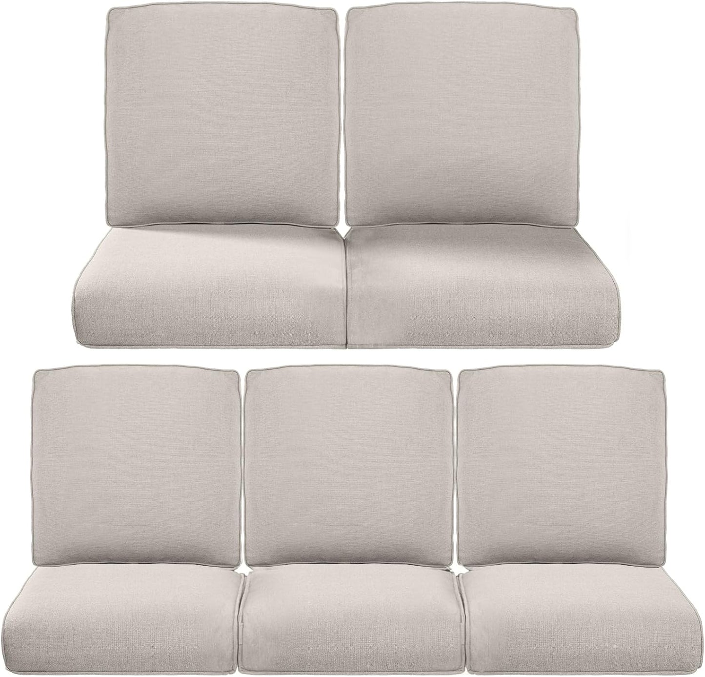Pop Outdoor Cushions for Patio 5 Piece Set - Water-Resistant Pillows