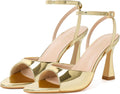 Susanny Pointed Open Toe Strappy Kitten Heels - Dressy Comfort