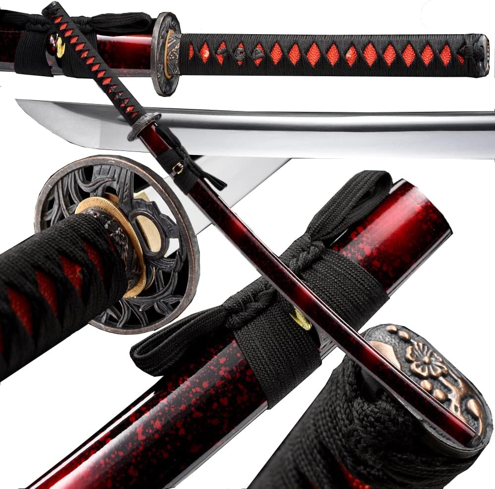 Traditional Hand Forged Katana Sword with High Carbon Steel Blade