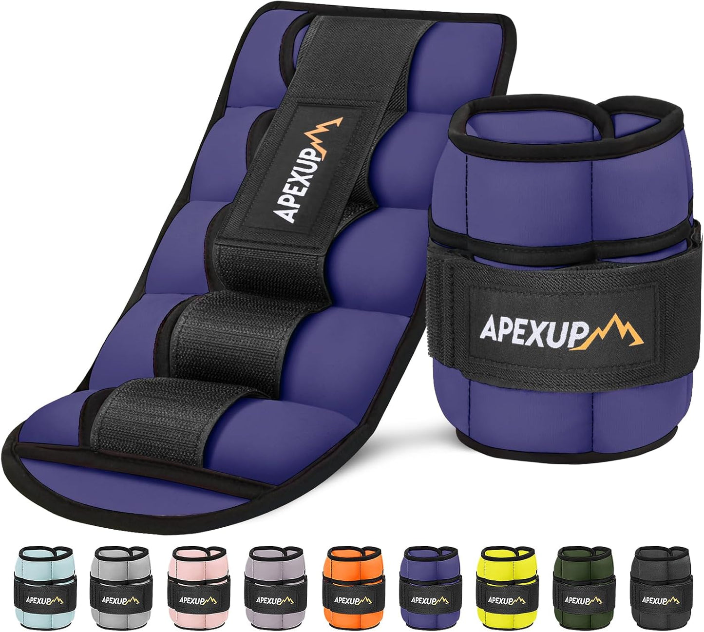 Adjustable Ankle Weights for Women and Men - APEXUP 10lbs Pair