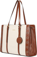 Laptop Bag for Women 15.6 in Leather Briefcase - Classic Work Tote