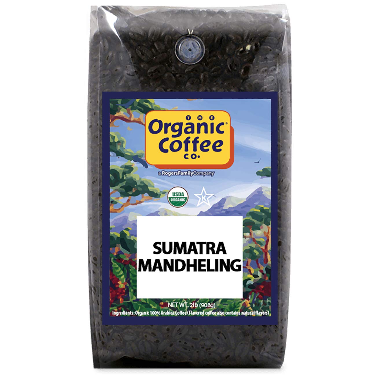 Sumatra Mandheling Whole Bean Coffee - Organic Medium Light Roast