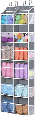 Over Door Hanging Yarn Storage Organizer - 6 Tier Yarn Caddy