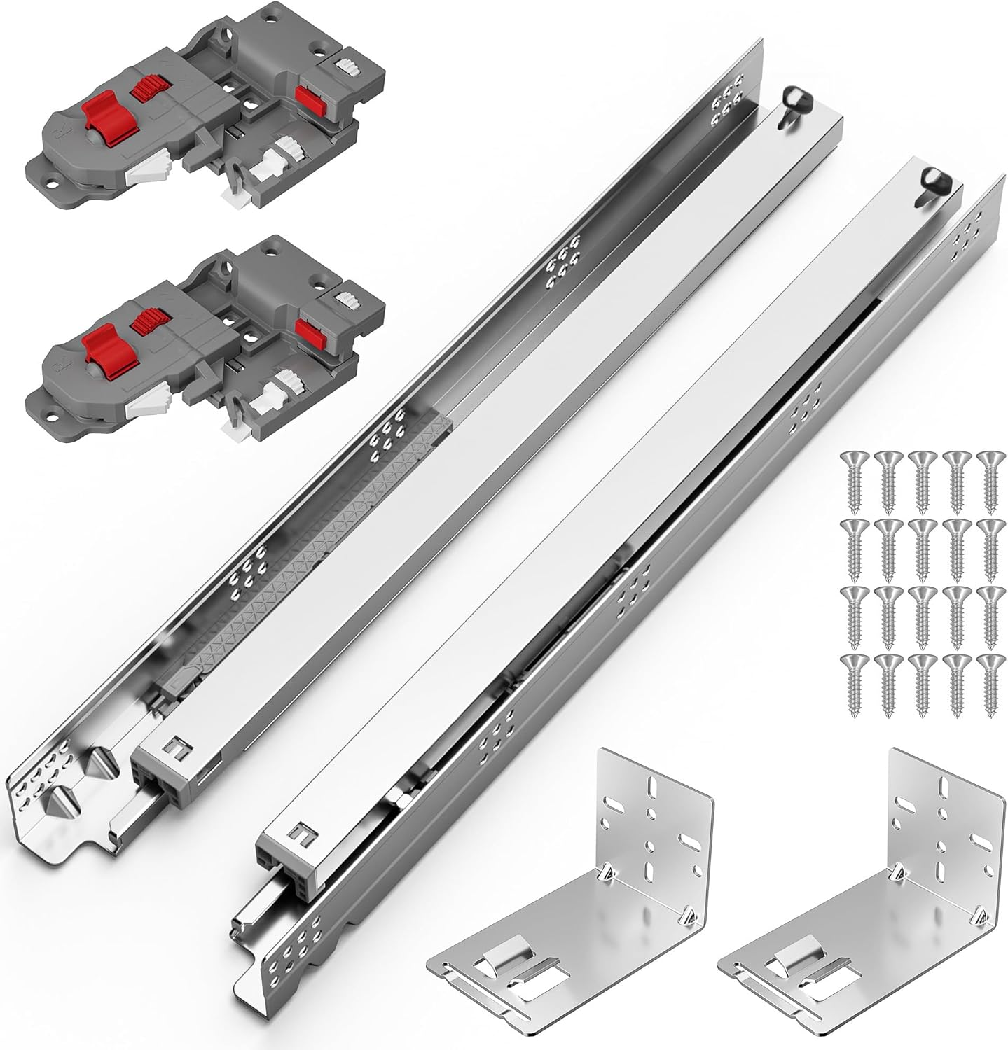 12 15 18 21 Inch Undermount Soft Close Drawer Slides for Cabinets