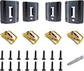 Truck Bed Tie Down E Port Bracket Plates 4 Pack - Heavy Duty Fit