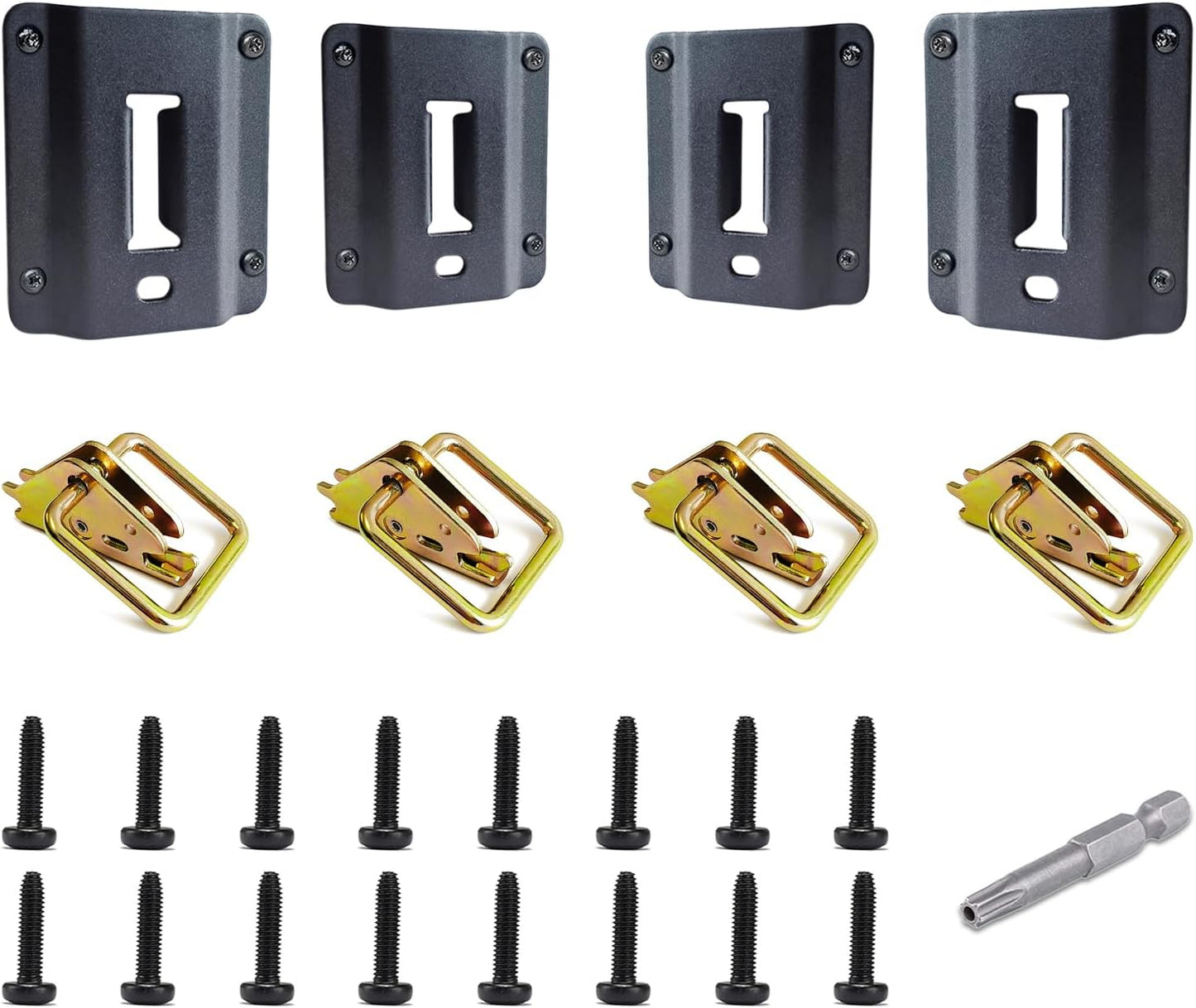4 Pack Truck Bed Tie Down Anchor Bracket Plates for Ford Raptor