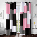 Pink 100% Blackout Curtains 42Wx84L Panels Set - Full Light Block
