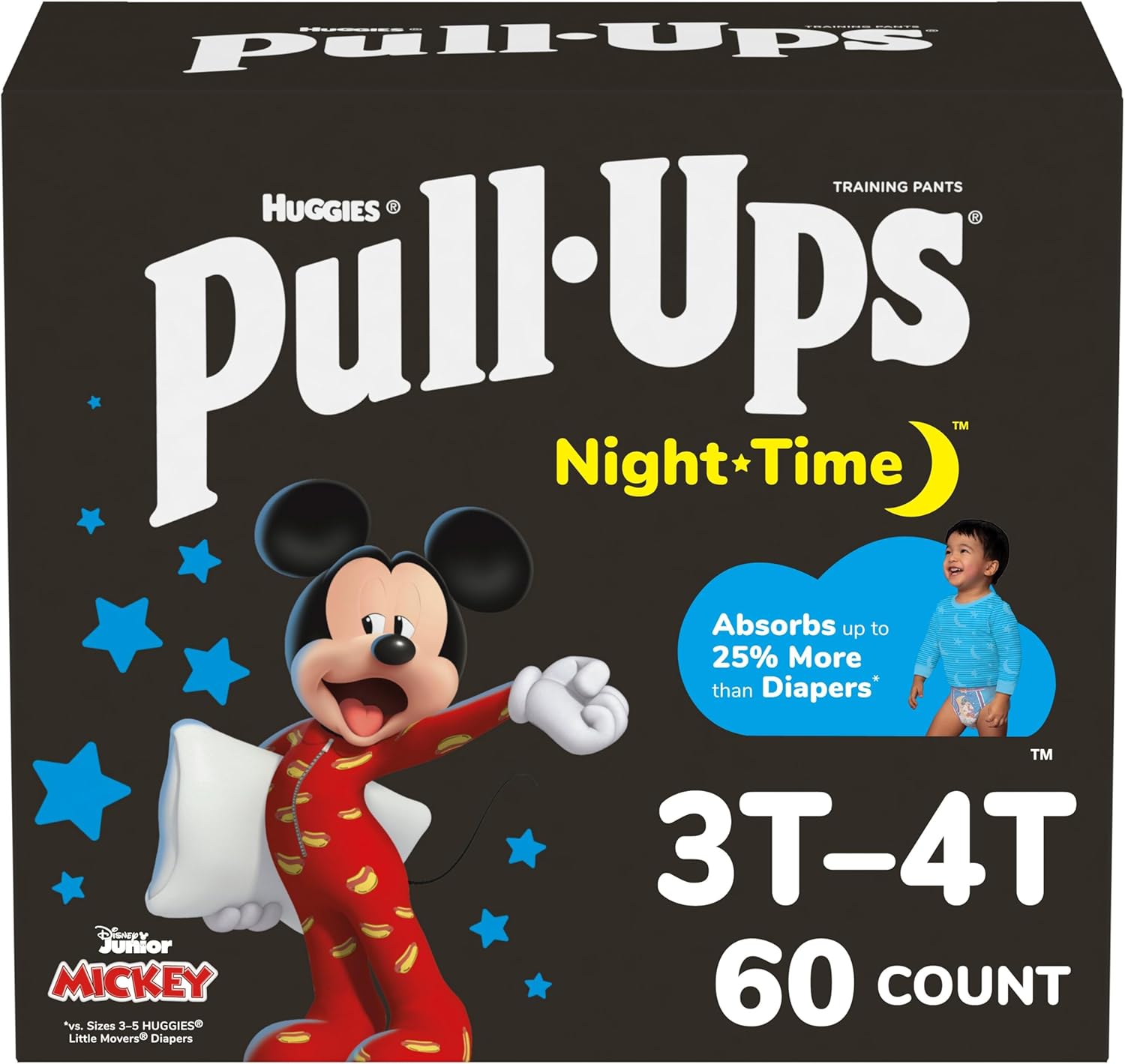 Pull-Ups Boys' Night-Time 3T-4T - 60 Ct Overnight Training Pants