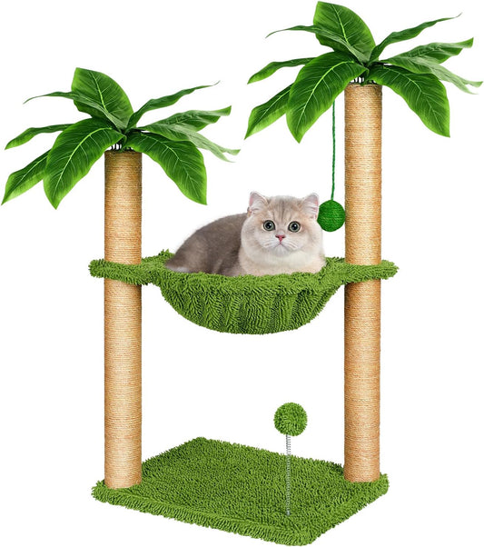 Dohump Cat Tree with Hammock and Sisal Scratching Post for Cats