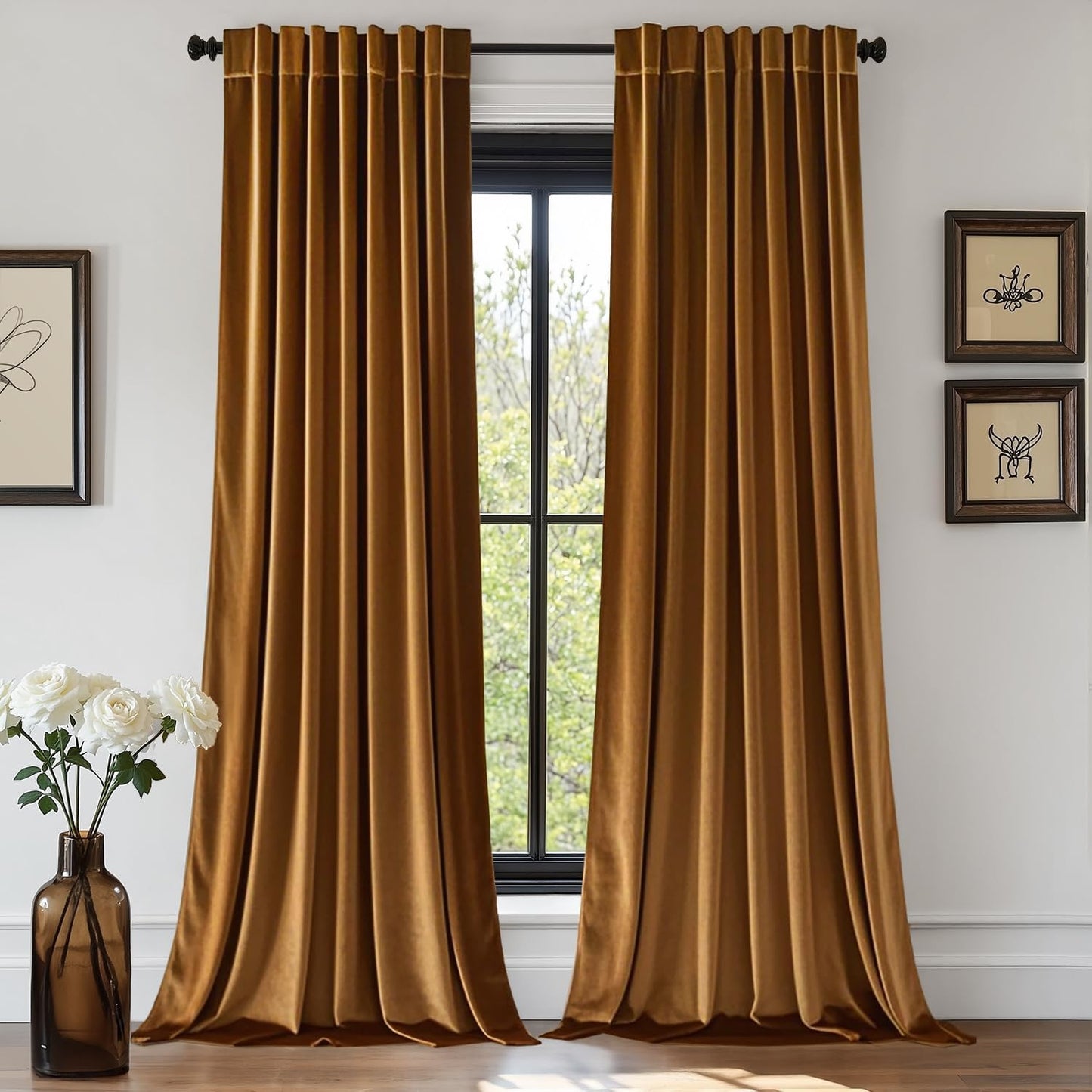 Luxurious EMEMA Velvet Curtains for Room Darkening and Insulation