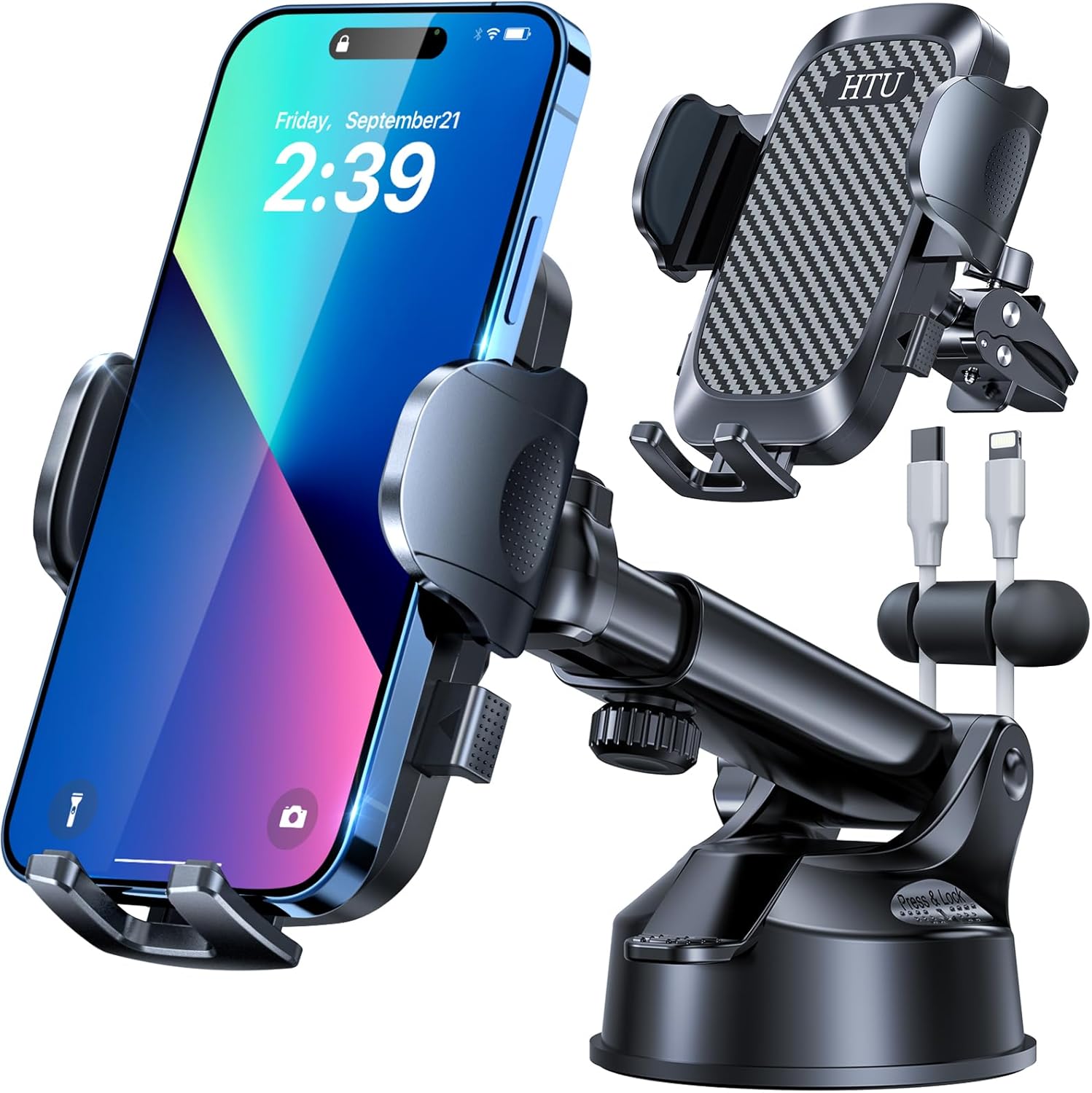 HTU 2025 Strongest Car Mount 80+LBS Suction