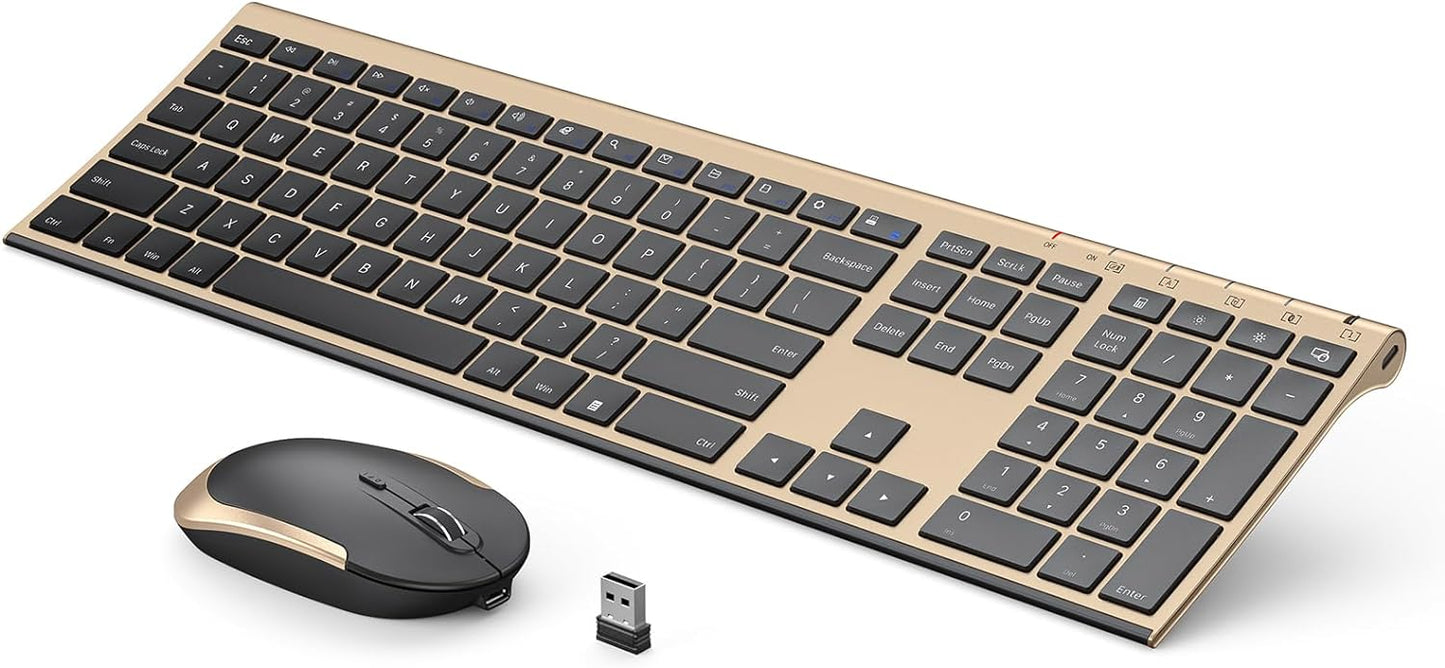Silent and Sleek Wireless Keyboard Combo