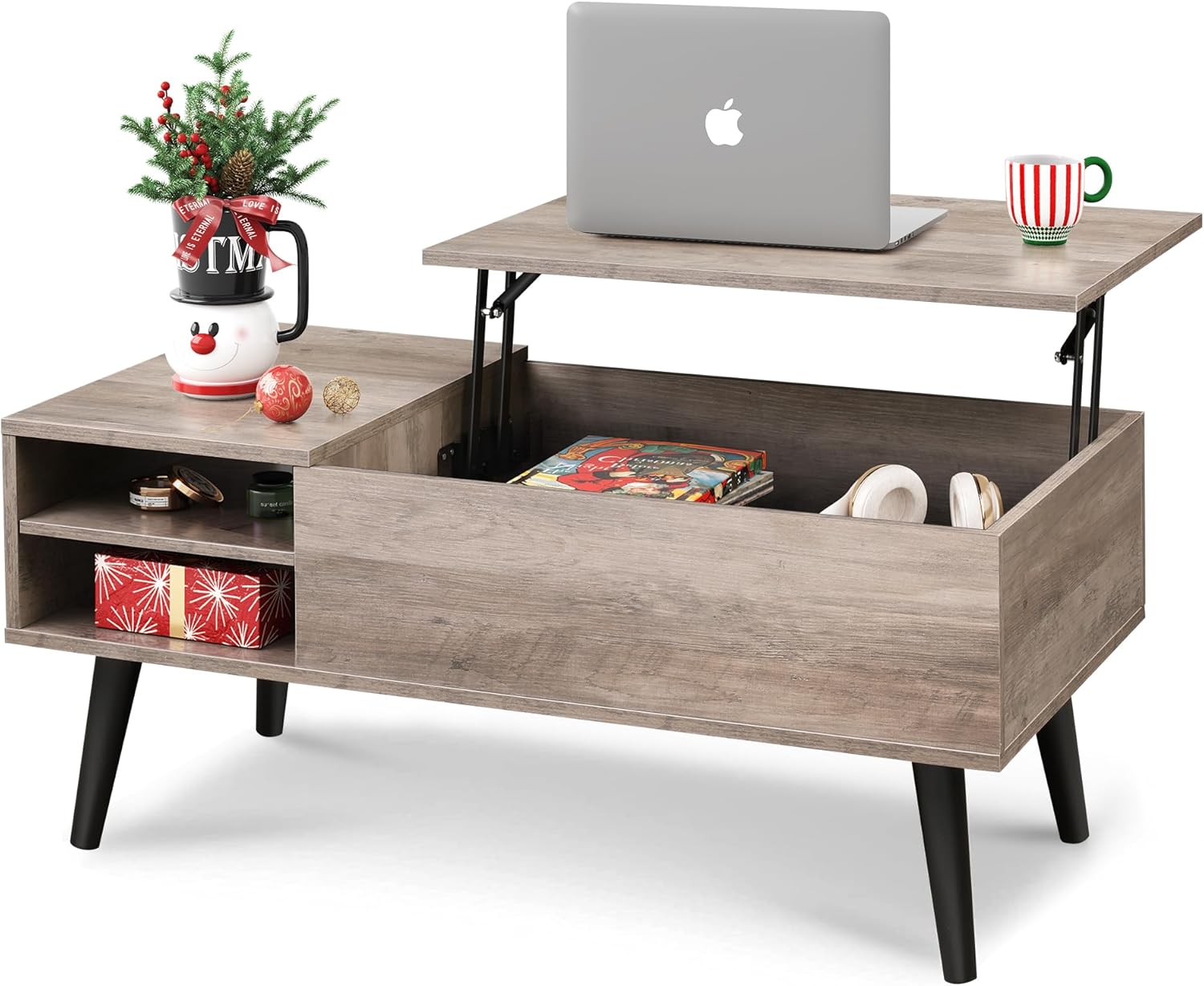 WLIVE Lift Top Coffee Table with Storage for Modern Living Room