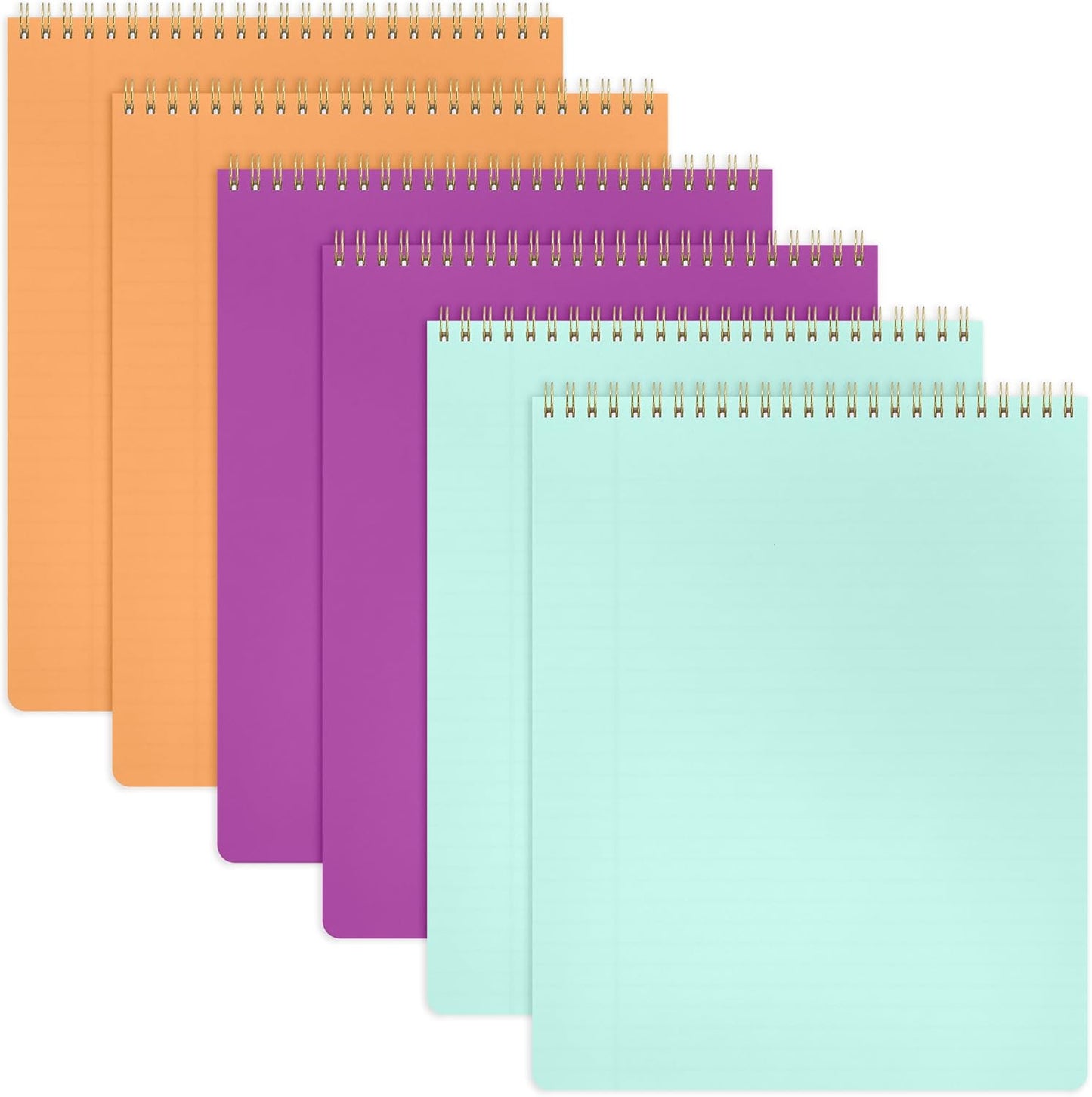 PAPERAGE Top Bound Spiral Notebook Set of 6 for All Your Needs