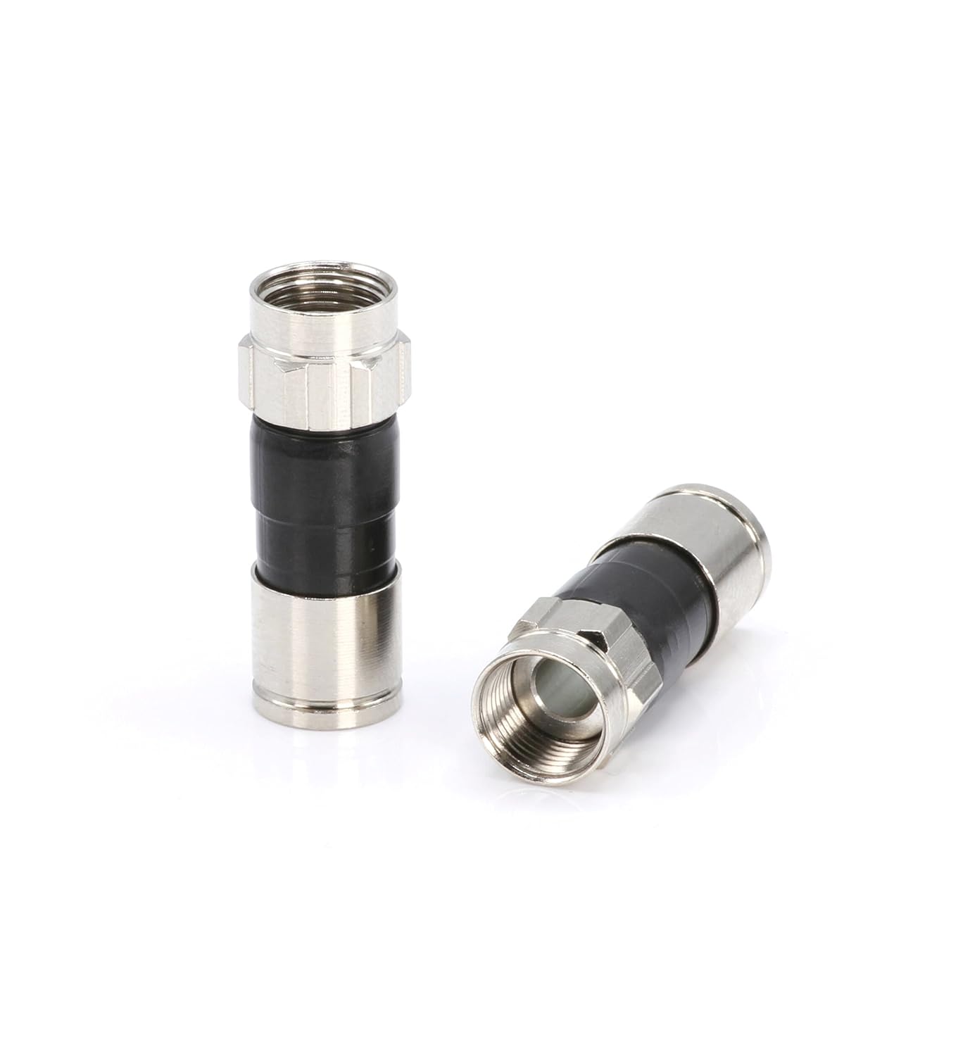 Coaxial Cable Connector 50 PCS RG6 Compression Fitting Water Tight